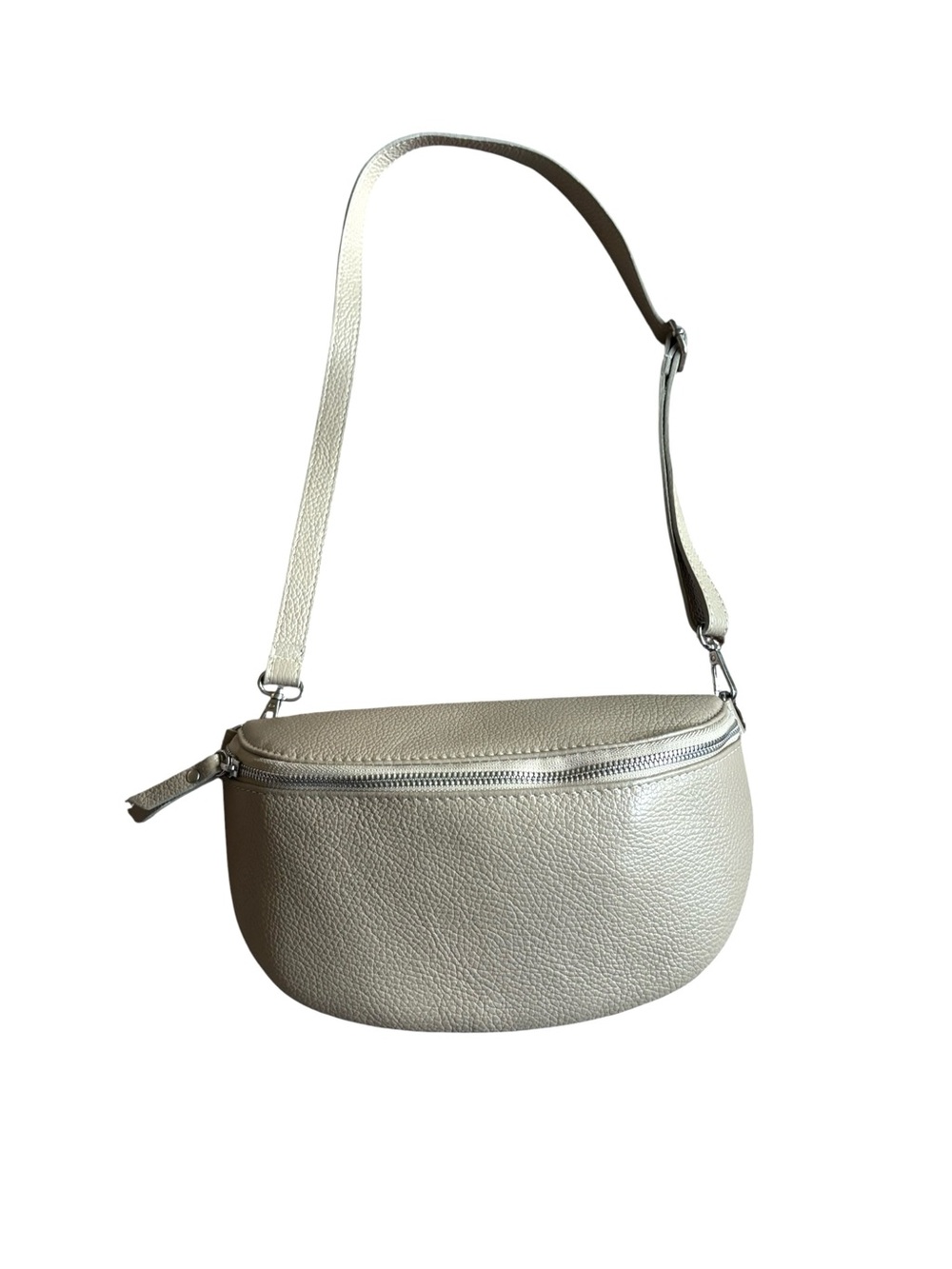 Adoratti Multi-Way Leather Crossover Bag Like New travel vacation casual ivory